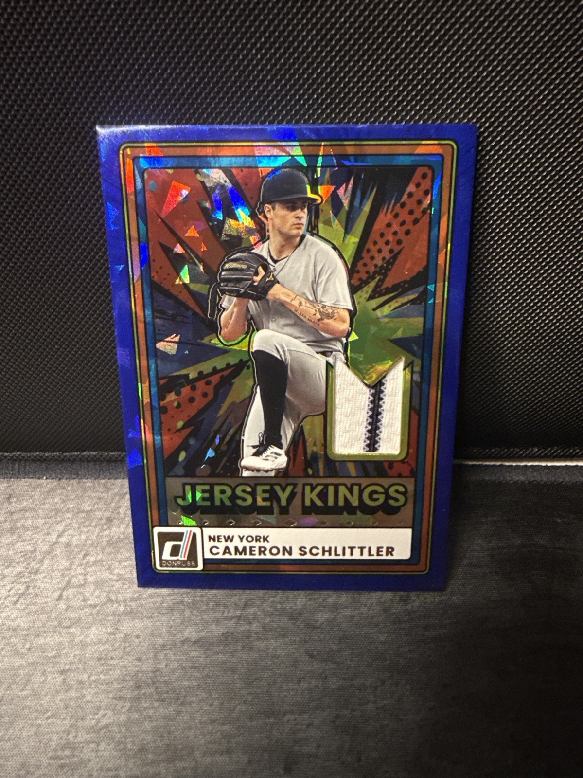 2026 Donruss Cam Schlittler Yankees JK-CS Jersey Kings Blue – Pinstripe Relic!