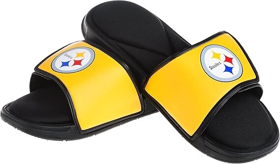 FOCO Pittsburgh Steelers NFL Mens Foam Sport Slide – size M (9-10) NEW