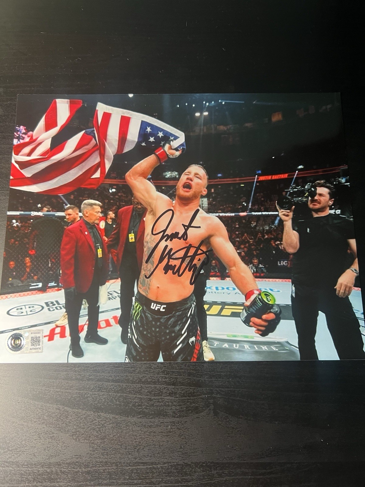 Justin Gaethje Signed 8×10 Photo BAS Beckett COA Autograph UFC BMF