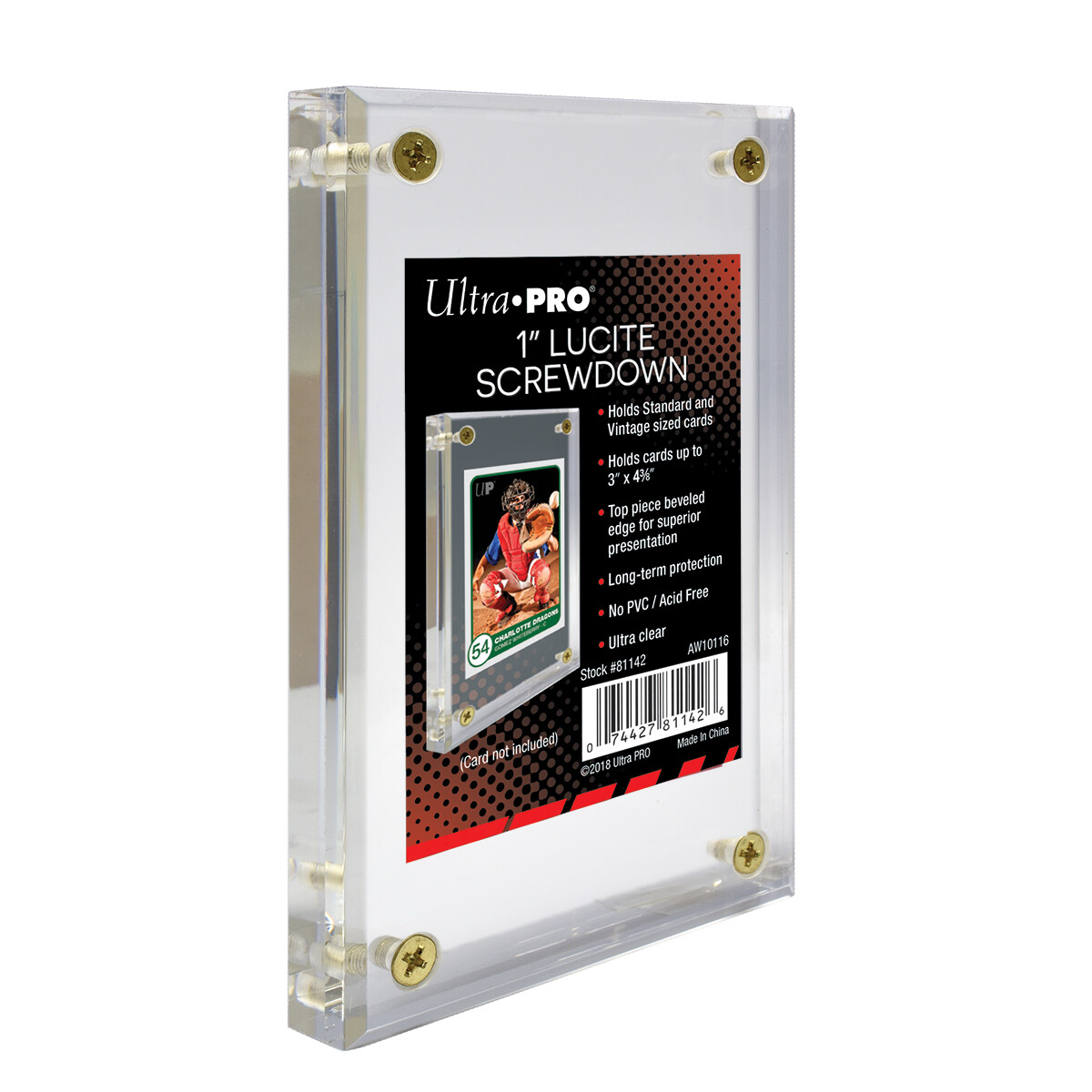 Ultra Pro 1″ Lucite Screwdown Inch Thick Brick Acrylic Card Holder Display Slab