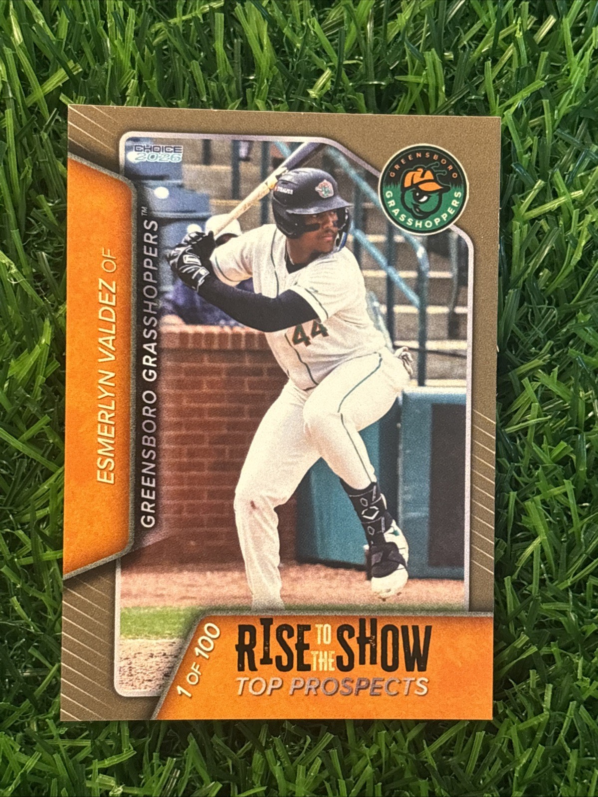 Esmerlyn Valdez 2026 Choice Rise to the Show Greensboro Grasshoppers GOLD /100