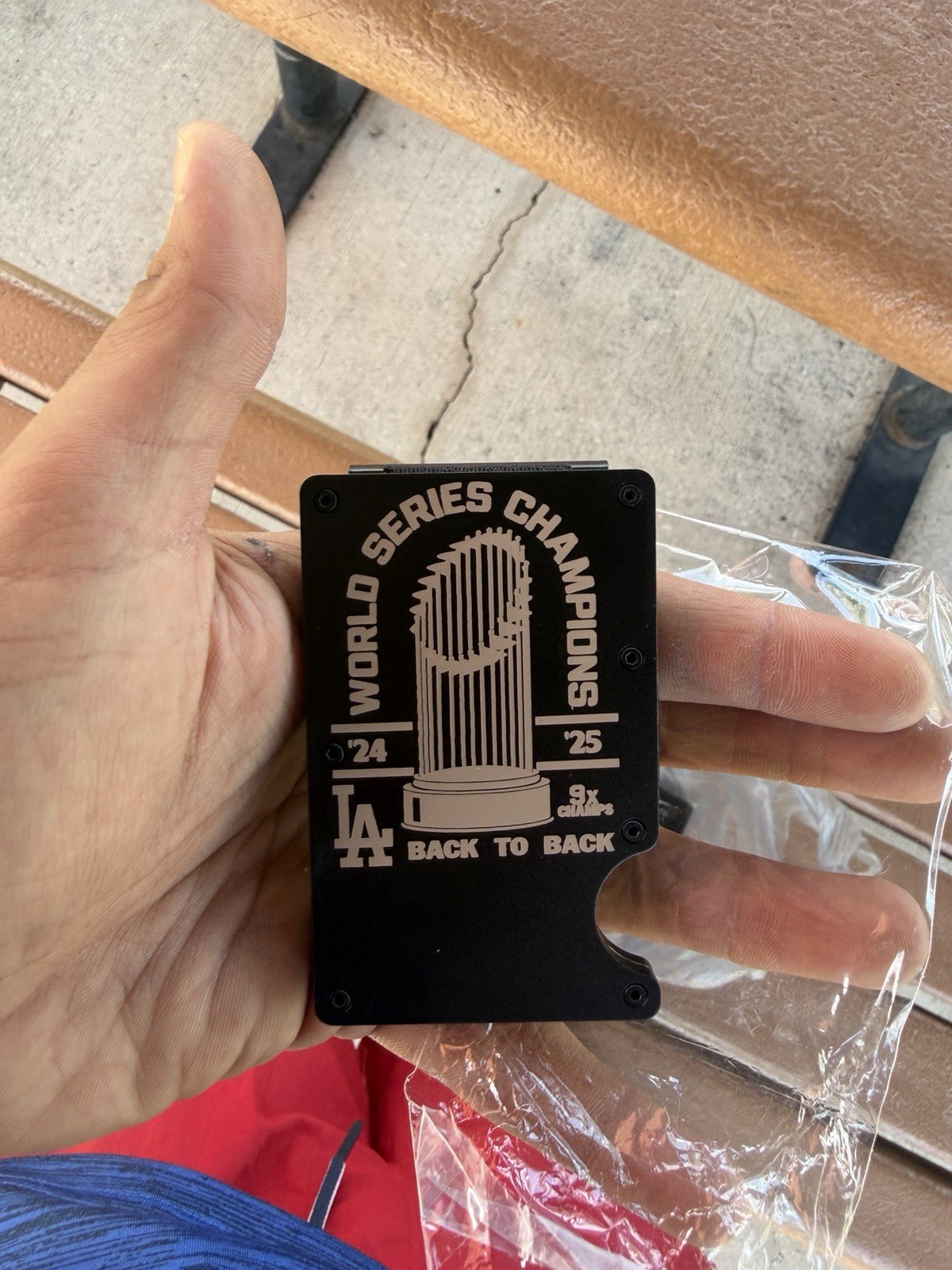 Los Angeles Dodgers Back-to-Back World Series Champions 24-25 Black money Clip