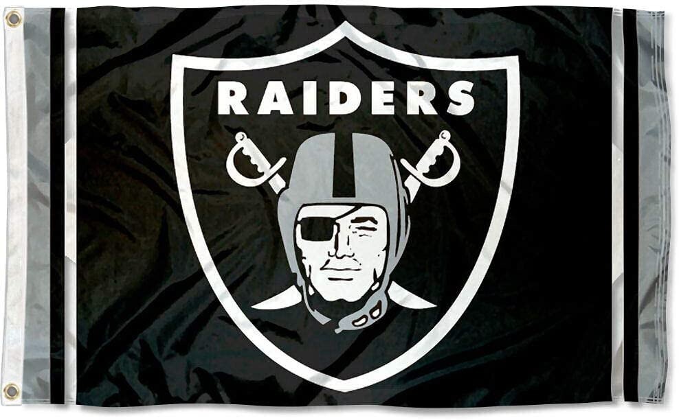 Las Vegas Raiders Oakland 3×5 ft Flag Banner NFL Football Free Shipping