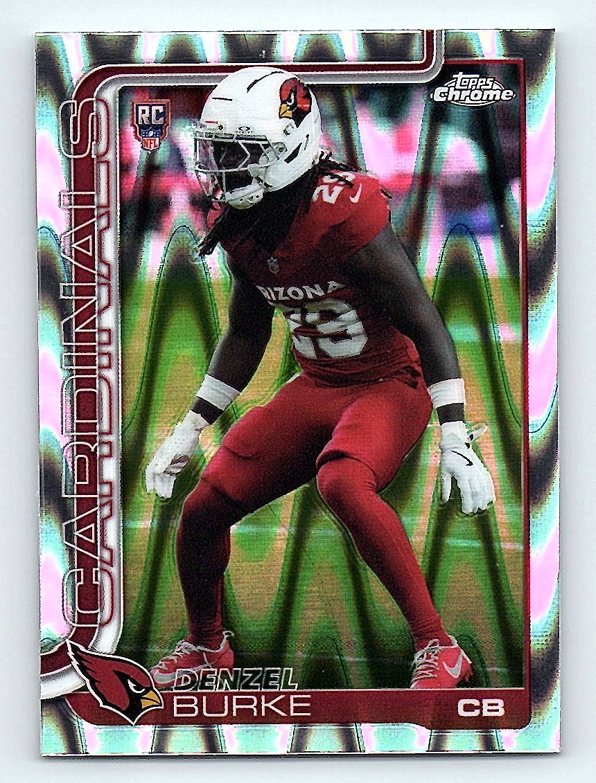 2025 Topps Chrome Lava Refractor Denzel Burke Rookie Arizona Cardinals #368