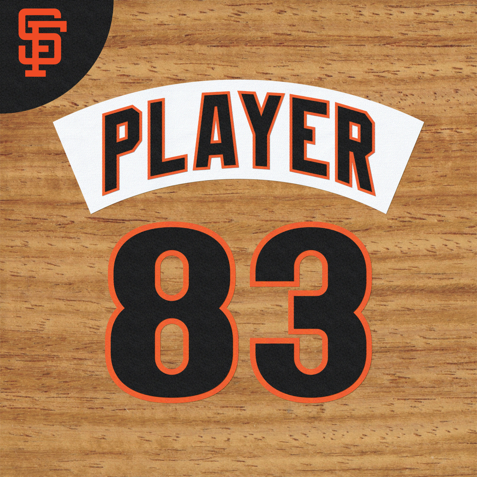 SAN FRANCISCO GIANTS HOME JERSEY LETTERING AND NUMBERING KIT (1983-1999)