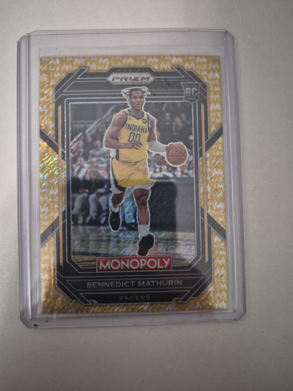 2022-23 Prizm Monopoly RookBennedict Mathurin /500Gold Money Shimmer Prizm 🔥 SP