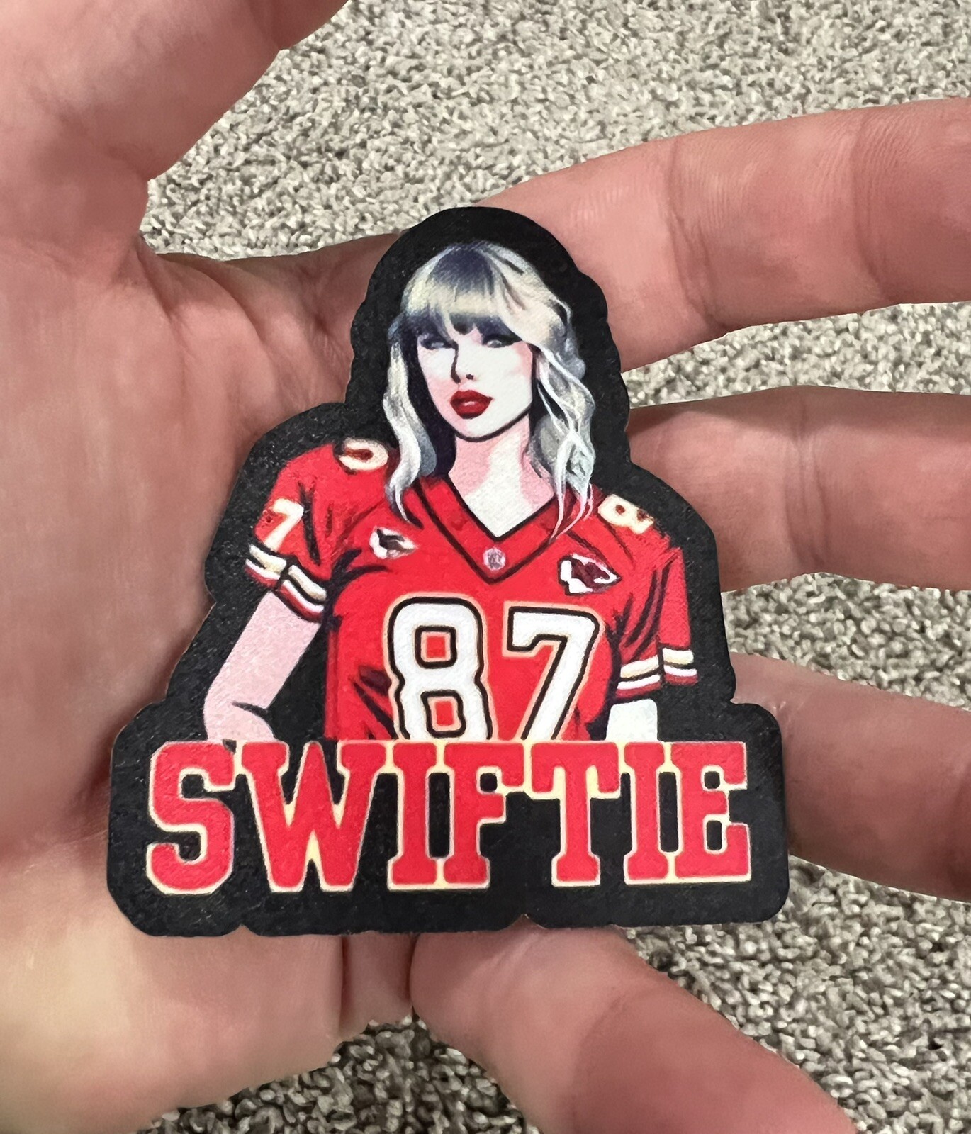 Taylor Swift SWIFTIE 87 Travis Kelce Kansas City Chiefs 3in Iron On Patch NEW