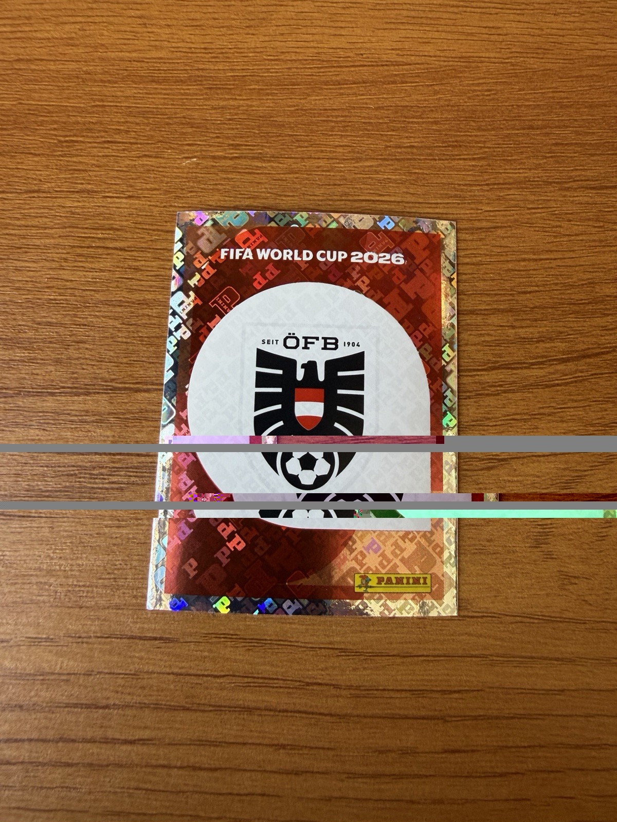 FIFA World Cup 2026 Panini Austria Badge Sticker AUT 1 Holographic