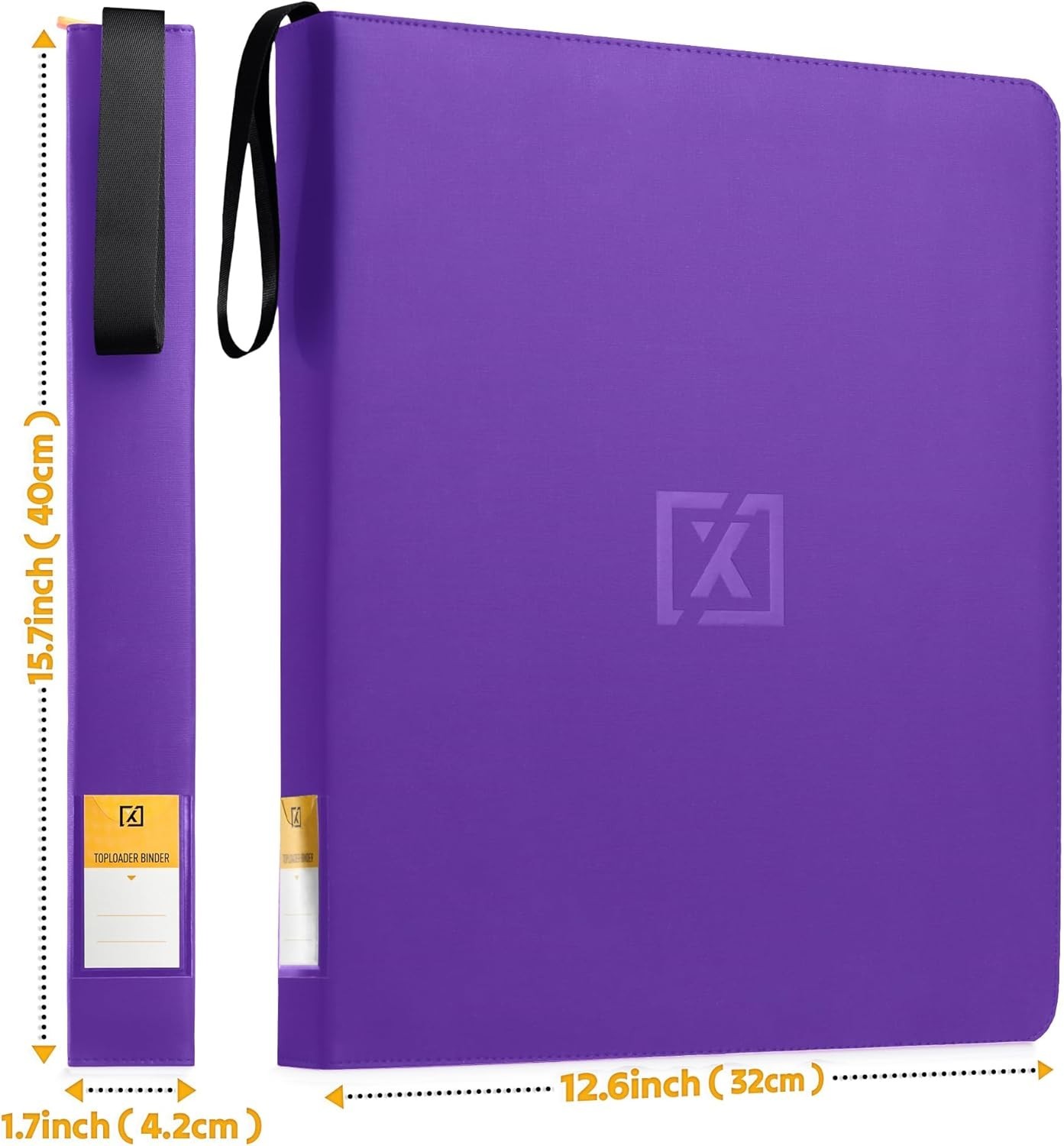 Faux Leather Toploader Binder for TCG & Sports Cards – Large Capacity