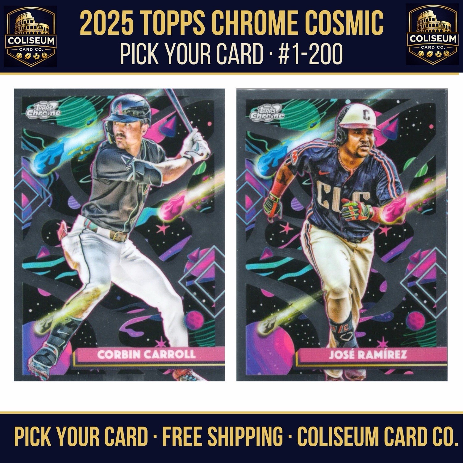 2025 Topps Cosmic Chrome Baseball #1-200 You Pick Your Card Complete Set MLB