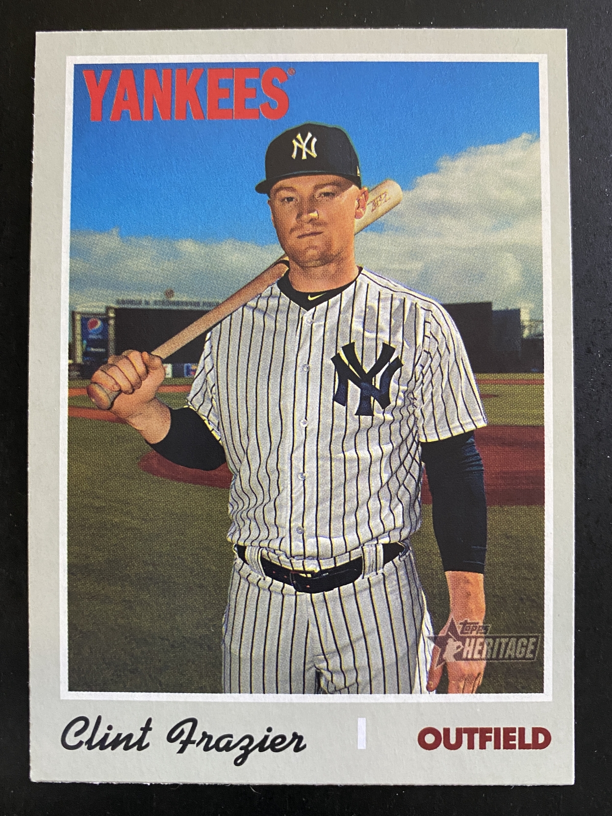 Clint Frazier 2019 Topps Heritage Baseball Short Print New York Yankees #708