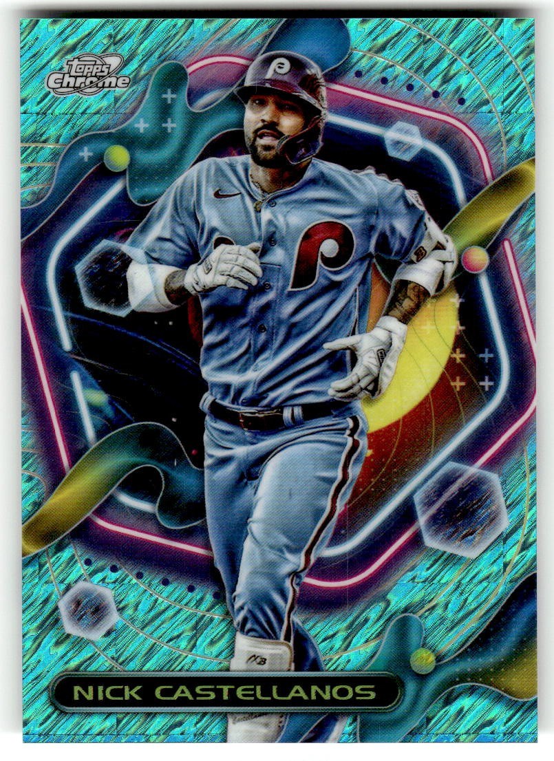 2023 Topps Cosmic Chrome – Nick Castellanos #169 Aqua Equinox Refractor /199