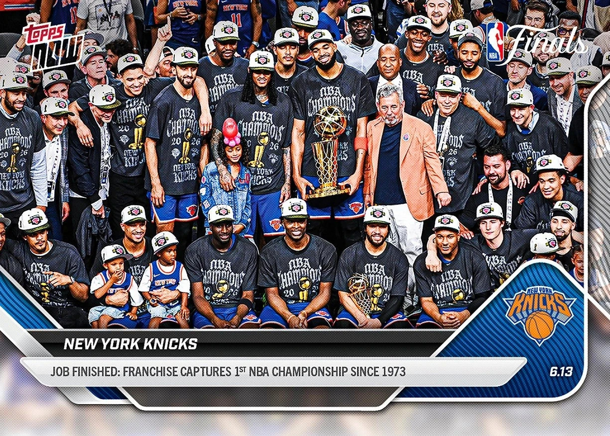 NEW YORK KNICKS 2025-26 NBA Topps NOW #341 Championship PRESALE