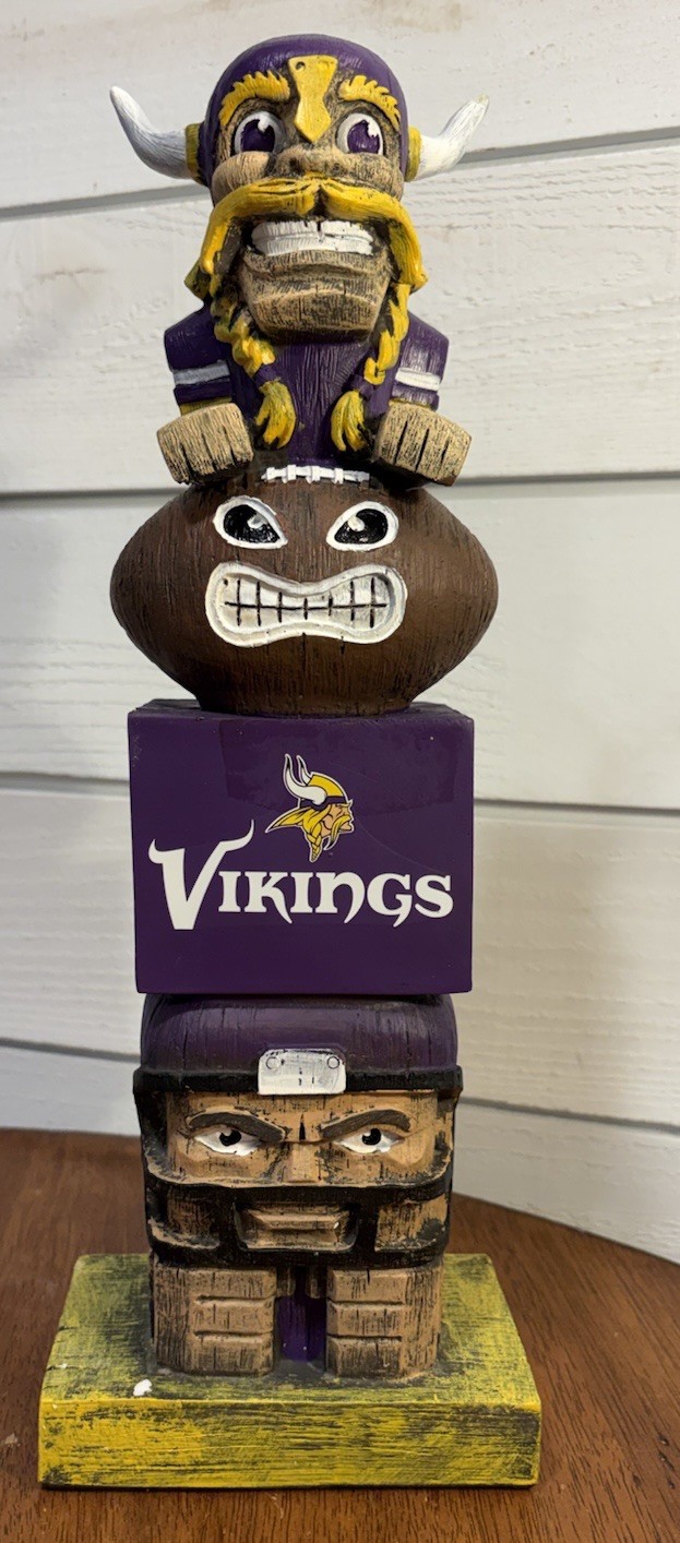 Minnesota Vikings 16 Inch Tiki Totem Garden Statue Resin Outdoor Brand New