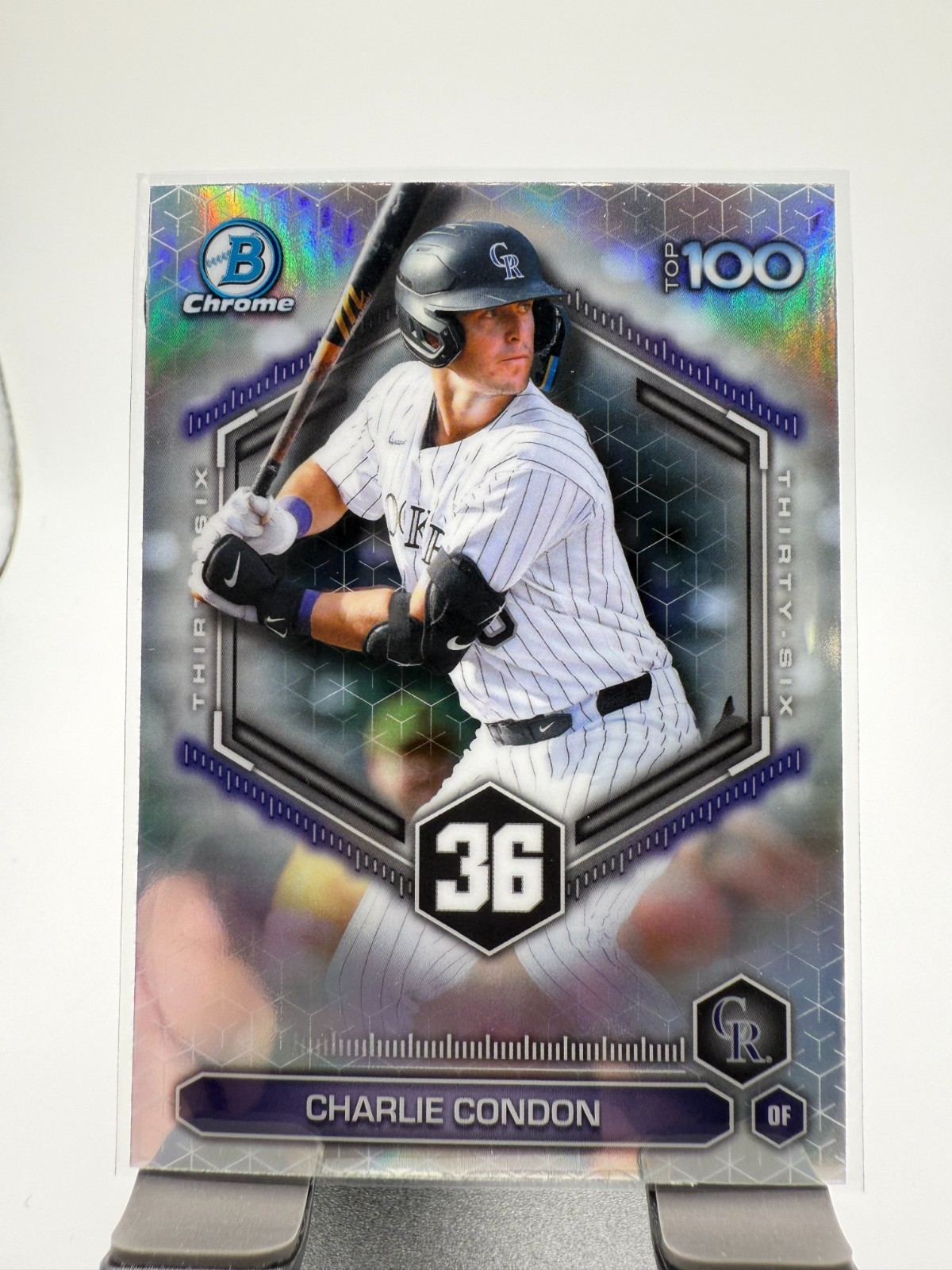 2026 Bowman Chrome Charlie Condon Bowman Scouts Top 100 #BTP-36 Rockies