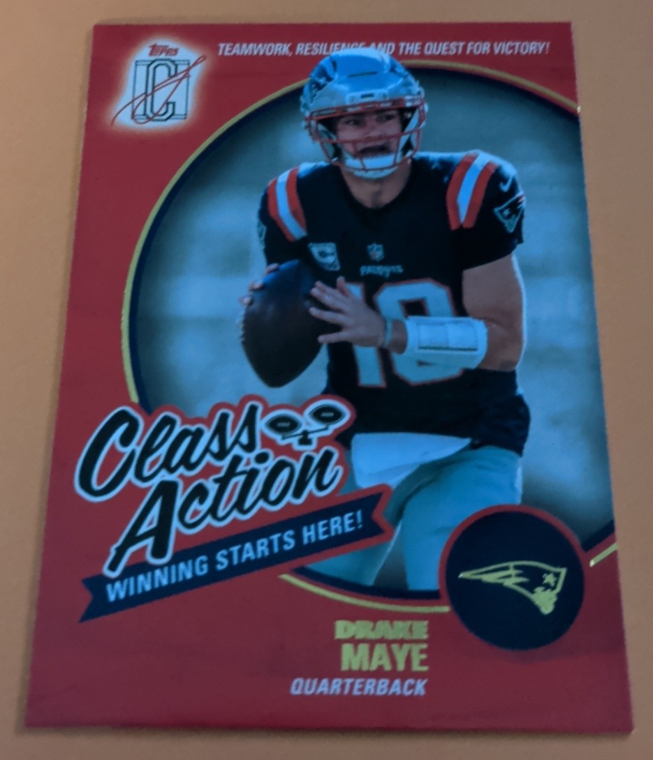 2025 Topps Signature Class Drake Maye #CA-22 Action Patriots