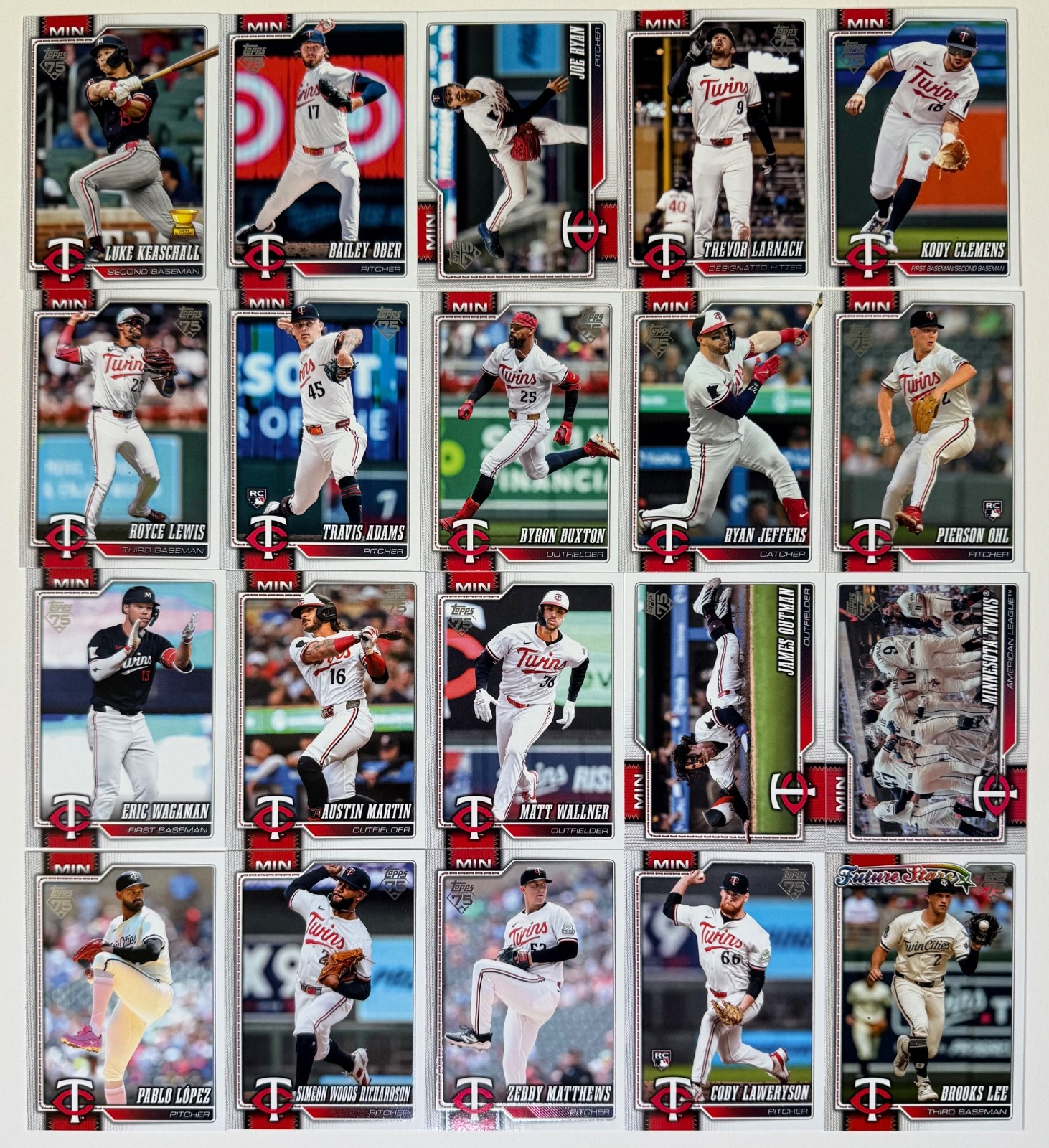 2026 Topps Series 1 & 2 – Minnesota Twins Team Set (20 Cards)