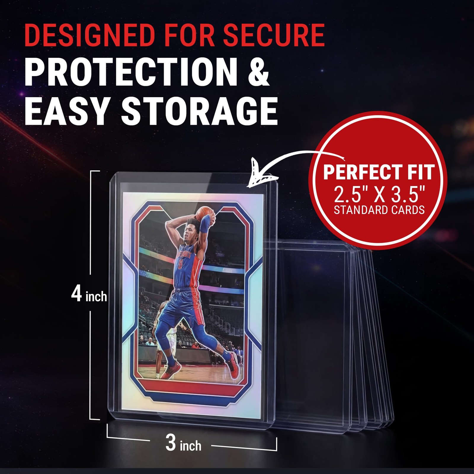 Ultra PRO 3 x 4 Clear Regular TopLoaders For Cards With Card Sleeves Bundle