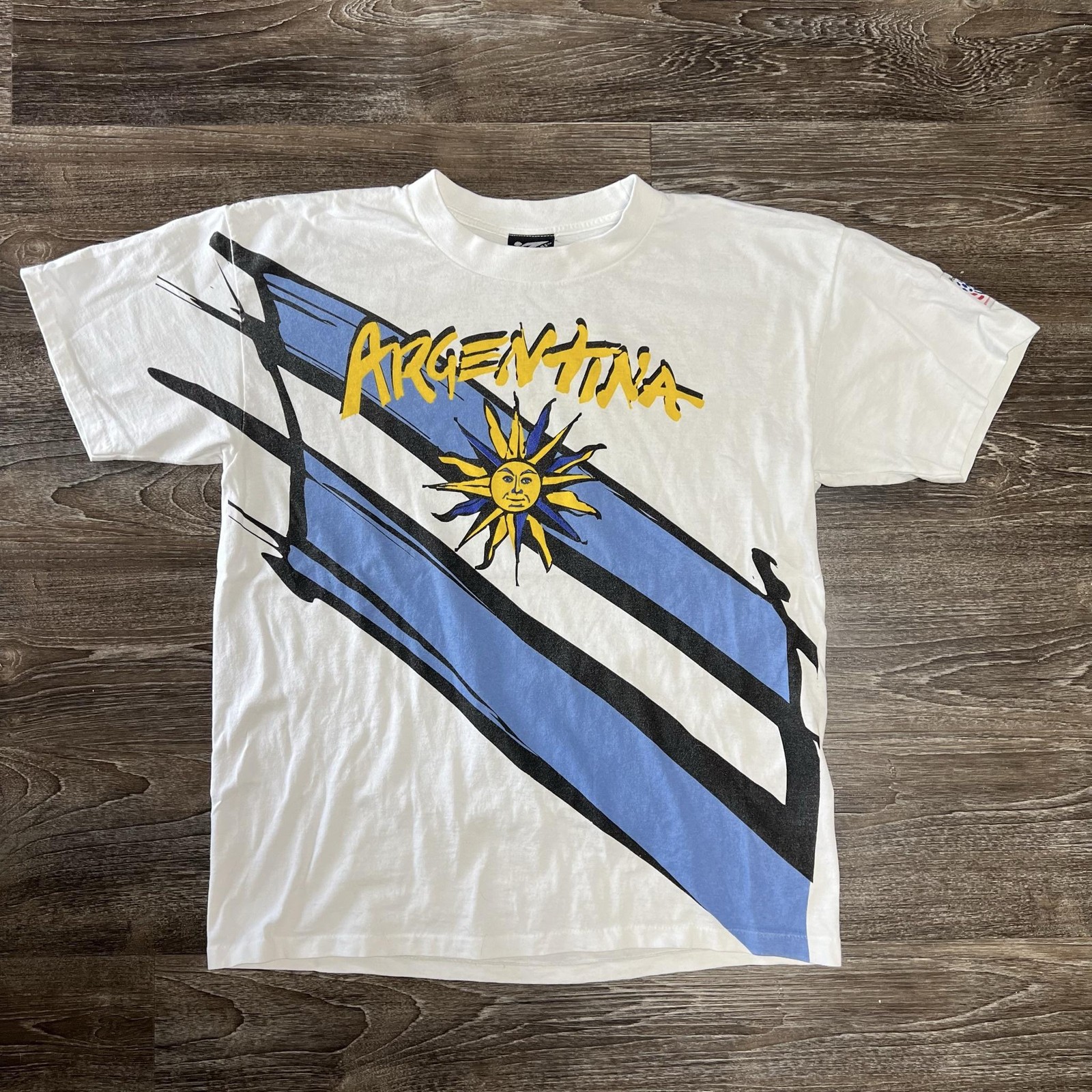 Vintage Argentina Shirt Mens Large White Soccer World Cup USA 94 Team Gear 90s