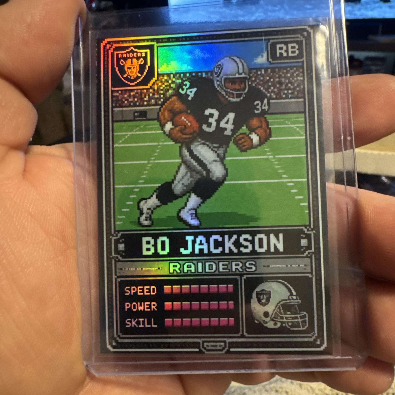 BO JACKSON Tecmo Bowl Custom art Card Art Raiders /50