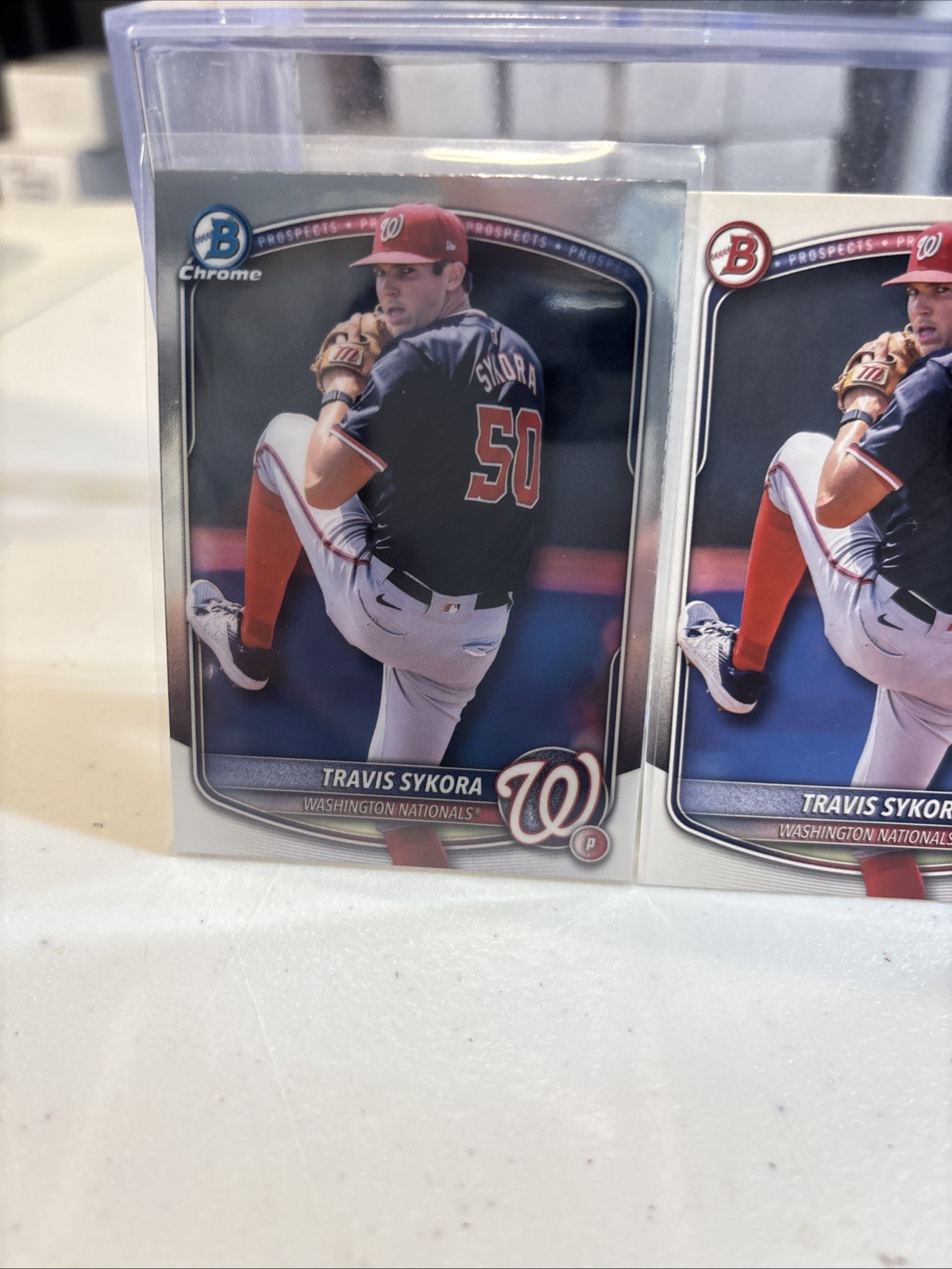 2025 Bowman Draft Rookie Prospect Lot Chrome & Base TRAVIS SYKORA Nationals