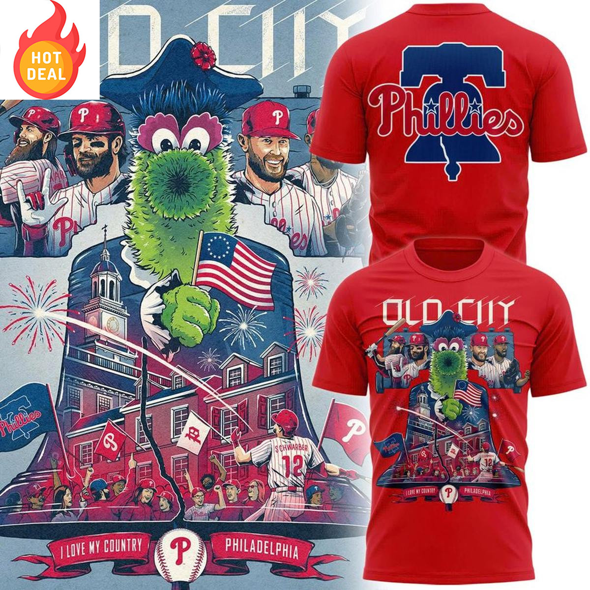 NEW Philadelphia Phillies Old City All-Star Week 2026 T-Shirt