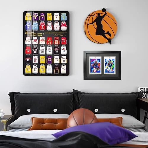 Baseball Card Display Case Wall Mount or Tabletop, Trading Card Display 2 Grid