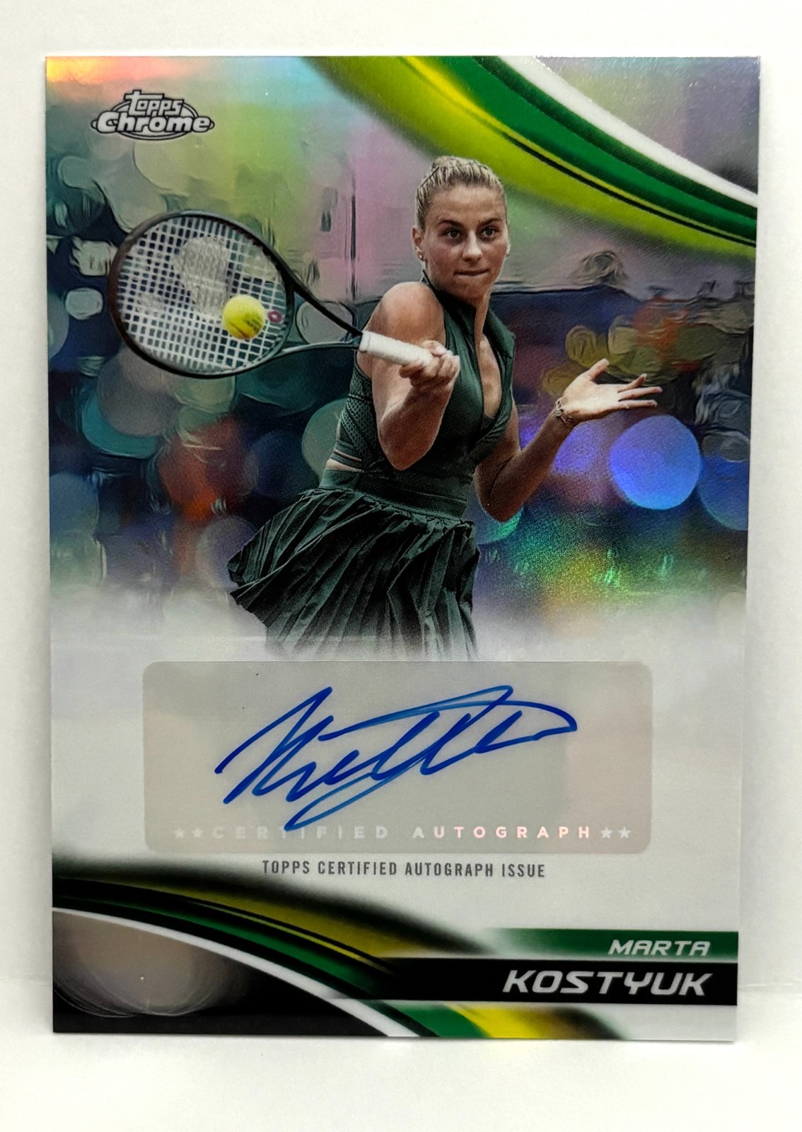 2025 Topps Chrome Tennis MARTA KOSTYUK Auto #CA-MKK Wimbledon Semi-Finalist!!!