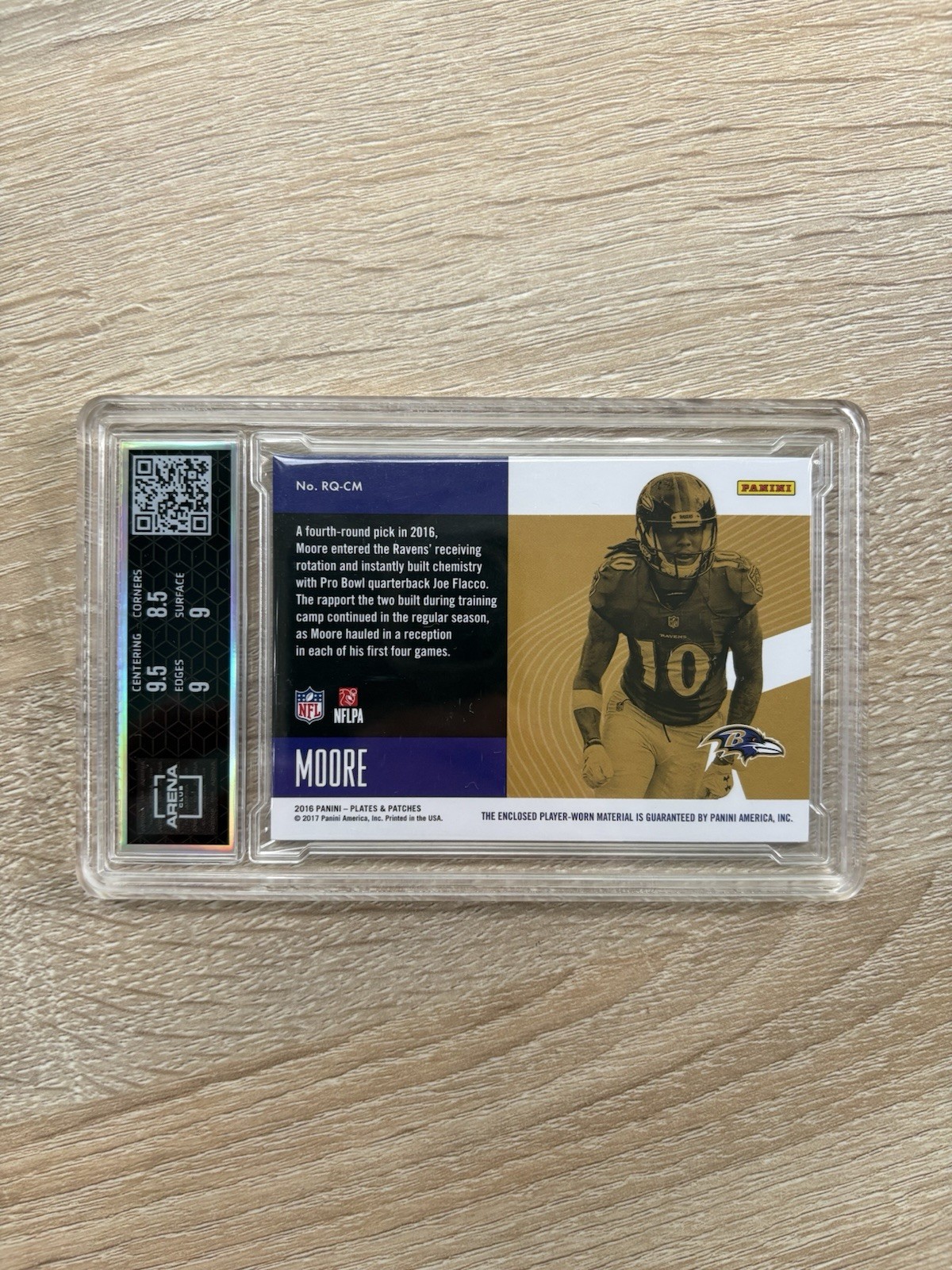 2016 Plates & Patches Chris Moore NFL Shield 1/1 Baltimore Ravens 1 Of 1 Quad