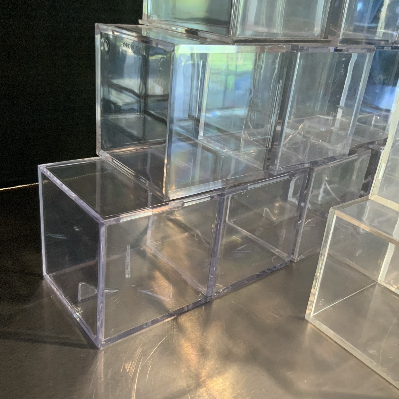 27 Used Baseball Display Cubes Various Styles Plastic