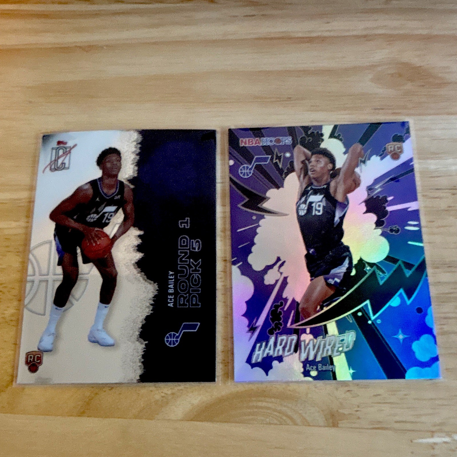 Topps Ace Bailey 2024-25 – Both rookie cards included.