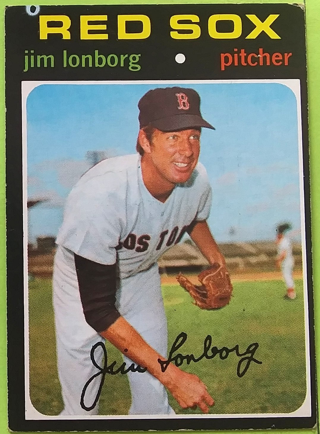 1971 Topps #577 Jim Lonborg Baseball Card (Boston Red Sox) (2)