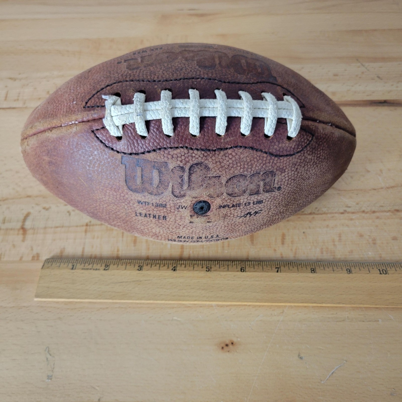 Vintage 1970s Wilson Leather Pee Wee Football K2 Display Ball WTF 1382 Sports