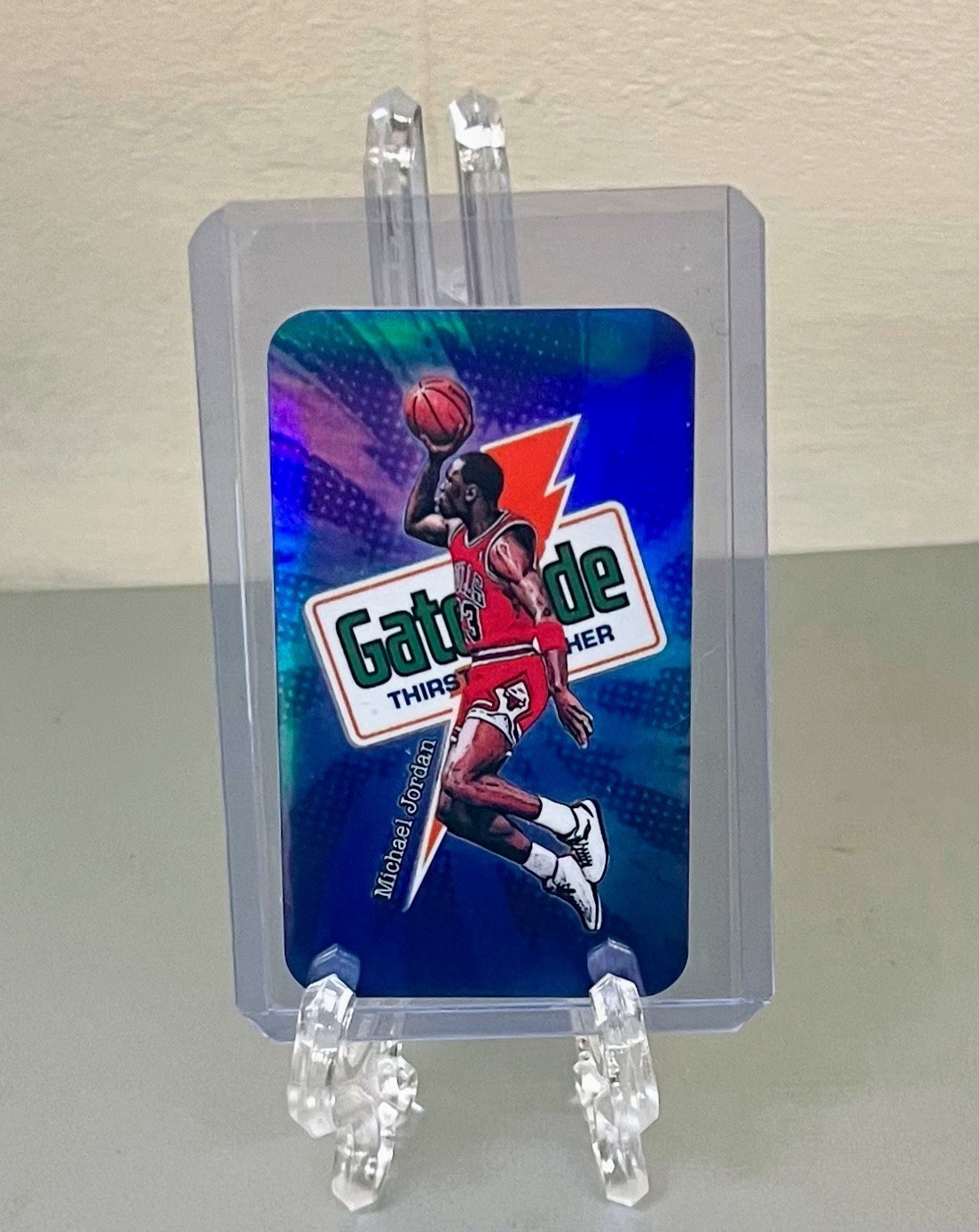 Michael Jordan Gatorade Tropical Fruit Refractor Mini Promo Card Bulls 1991 Mini
