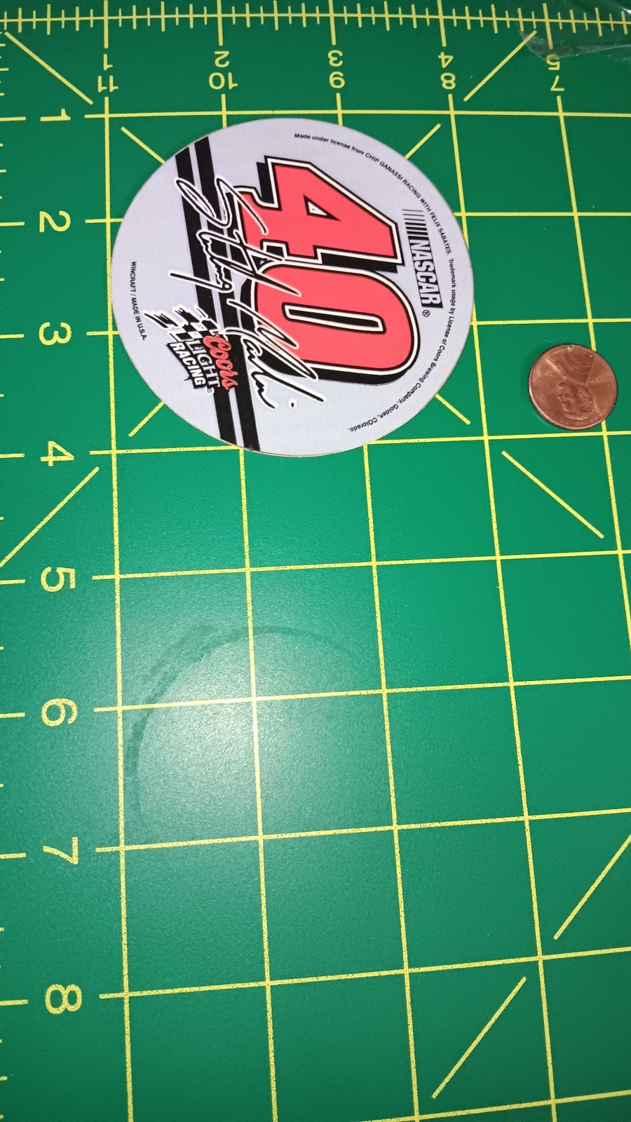 Coors Light NASCAR 40 Round Sticker Decal Racing Logo 2.5in Driver Memorabilia