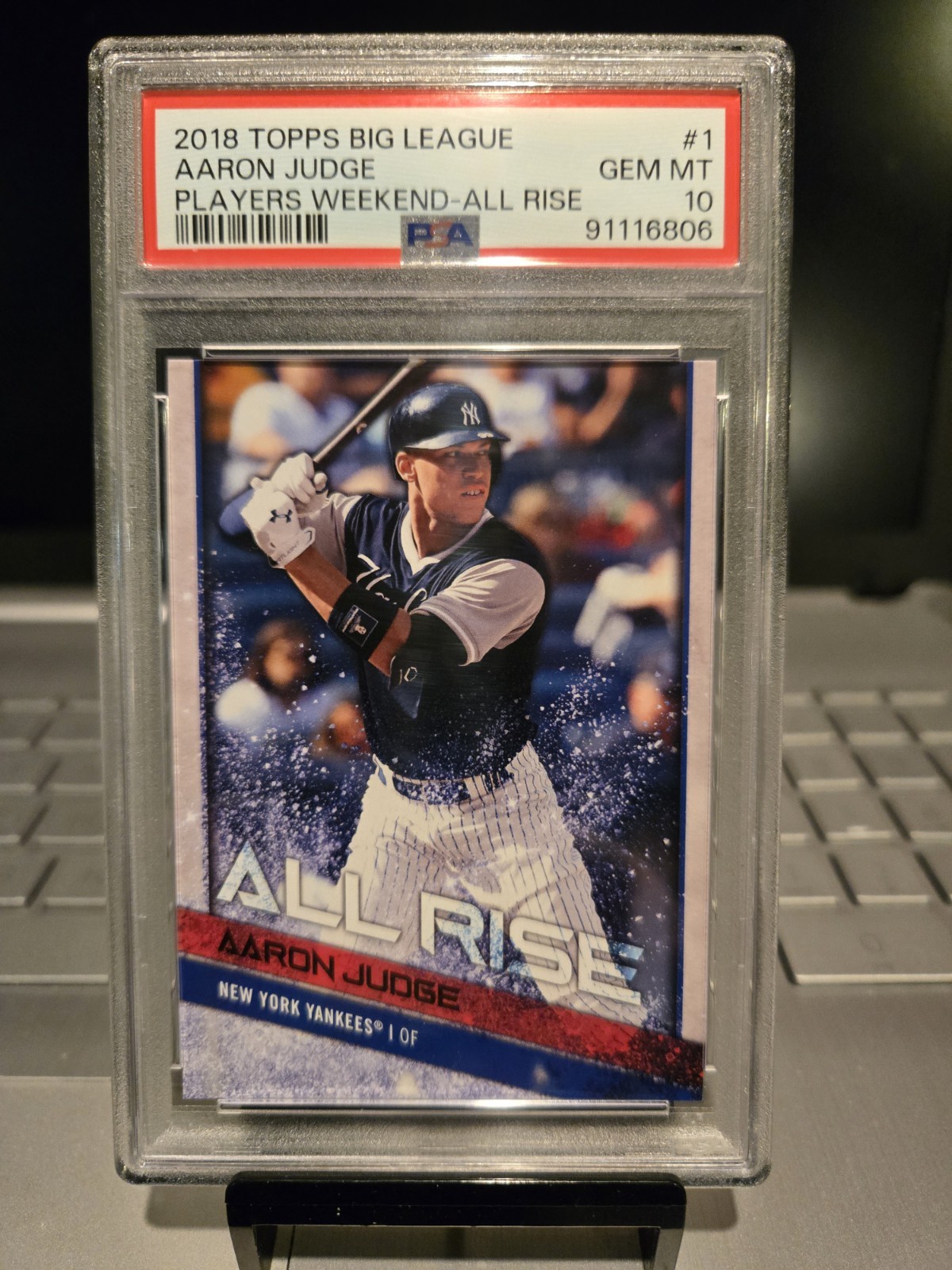 2018 Topps Big League Aaron Judge Players Weekend ALL-RISE #1 Gem Mt. 10 “POP-16