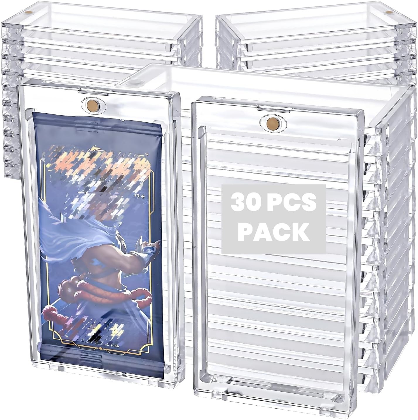 30 PCS Acrylic Booster Pack Protector One Touch Booster Pack Magnetic Holder…