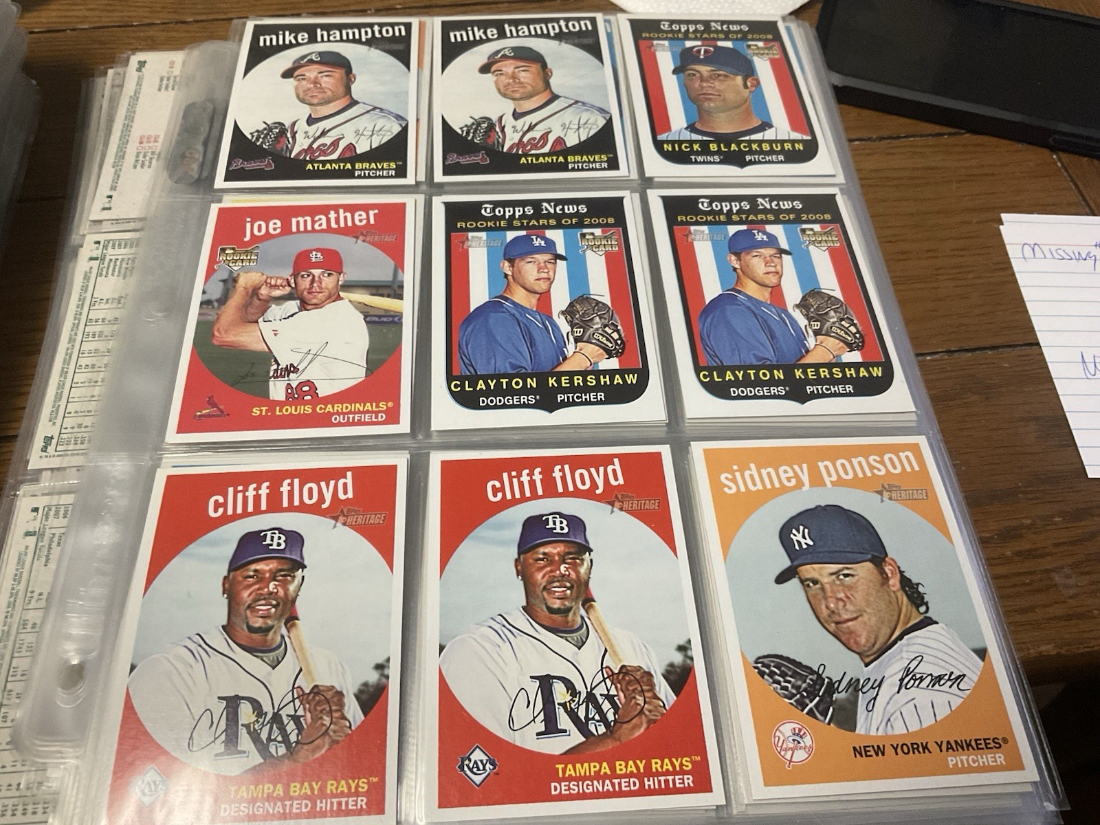 2008 TOPPS HERITAGE COMPLETE SET 1 To 720 MINT BLACK NUMBERS INCLUDED