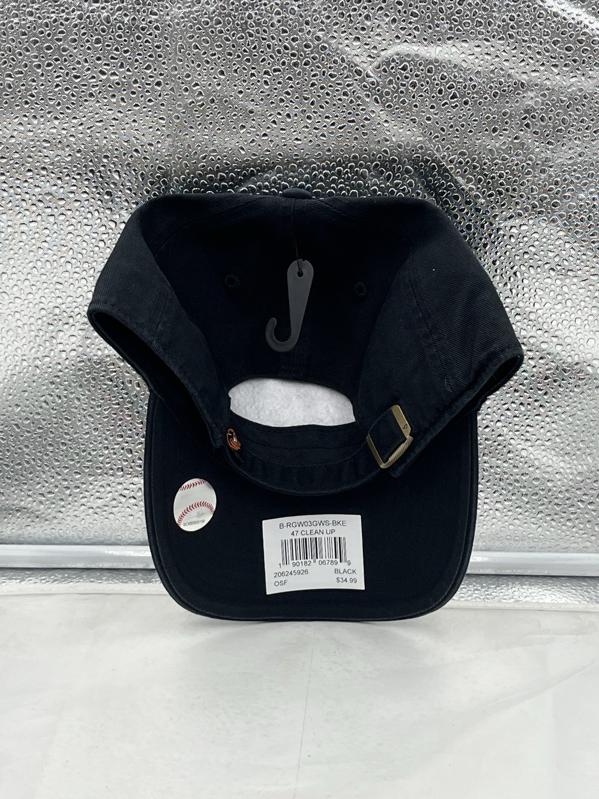 Baltimore Orioles MLB ’47 Brand Throwback Black Clean Up Adjustable Hat