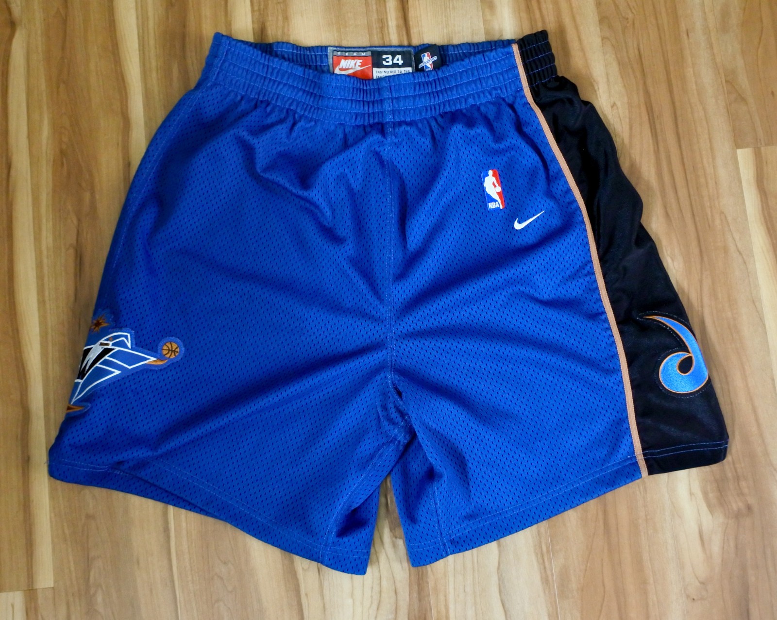 Washington Wizards Nike Authentic Shorts NBA Blue Jordan NBA Men Sewn Size 34