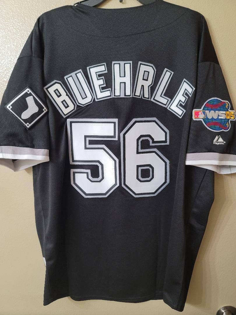 1805 Chicago White Sox MARK BUEHRLE 2005 World Series Baseball Jersey BLACK New