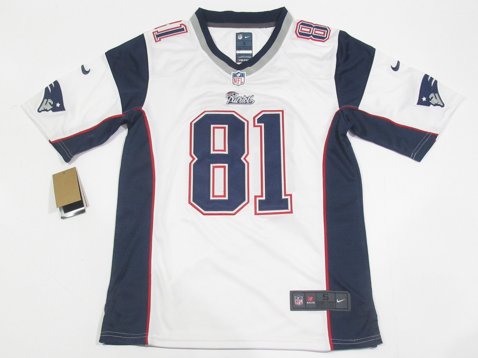 Aaron Hernandez #81 New England Patriots Men’s Game onField Jersey White