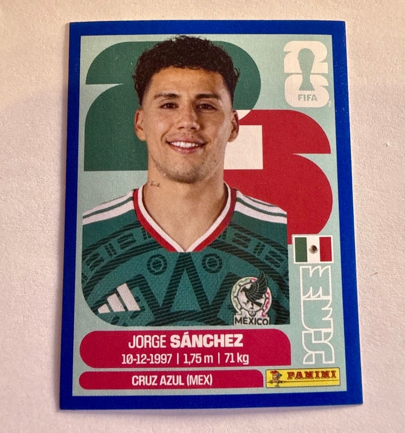 2026 FIFA WORLD CUP PANINI STICKER JORGE SANCHEZ MEXICO MEX 4 BLUE PARALLEL