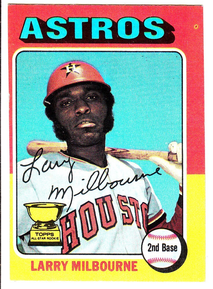 1975 TOPPS MINIS #512 LARRY MILBOURNE (RC) Rookie Houston Astros Baseball Card