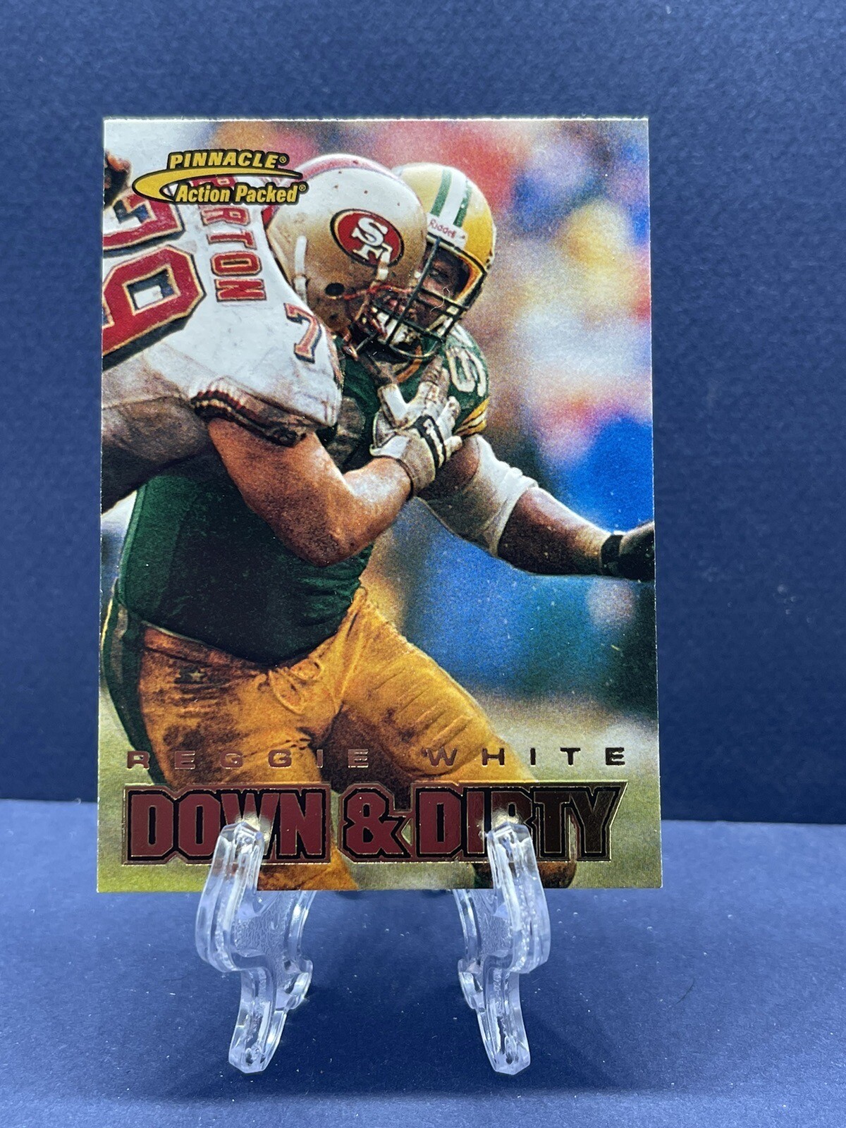 1997 Pinnacle Action Packed Down & Dirty #120 Reggie White Green Bay Packers