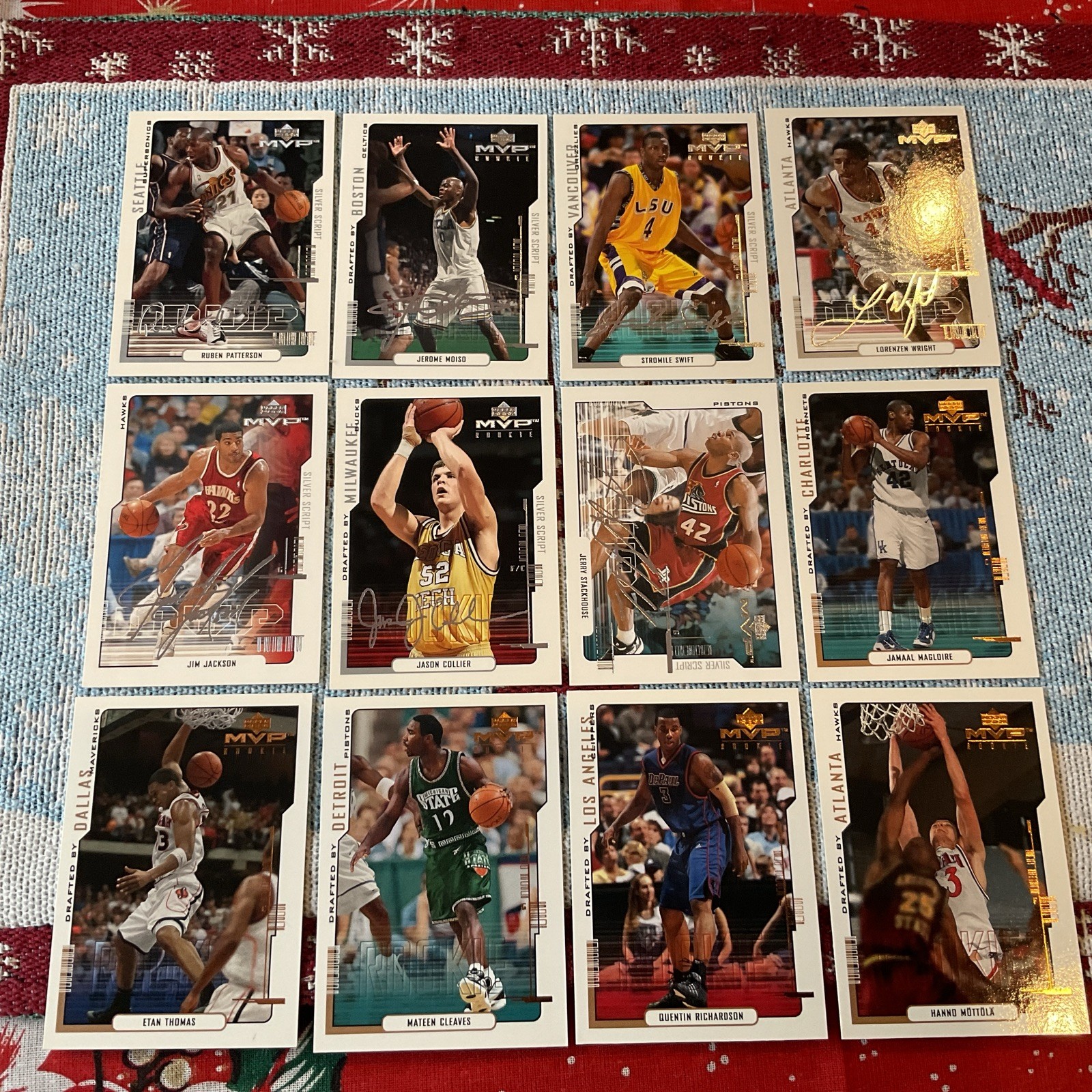 1999-00 Upper Deck MVP SILVER SCRIPT AND REG Basketball Lot Of 12 SEE List.