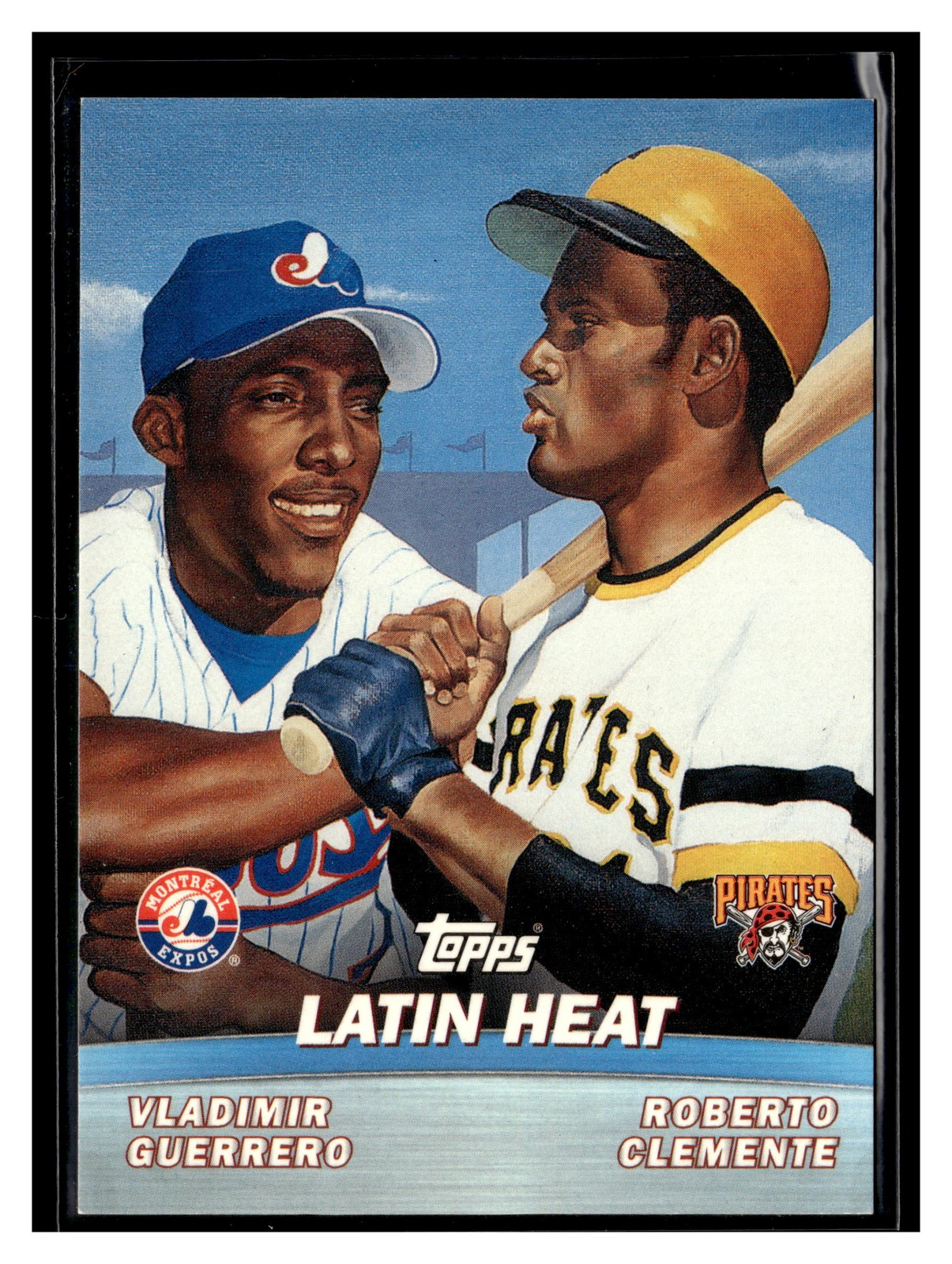 2001 Topps #TC8 Latin Heat Vladimir Guerrero / Roberto Clemente Combos