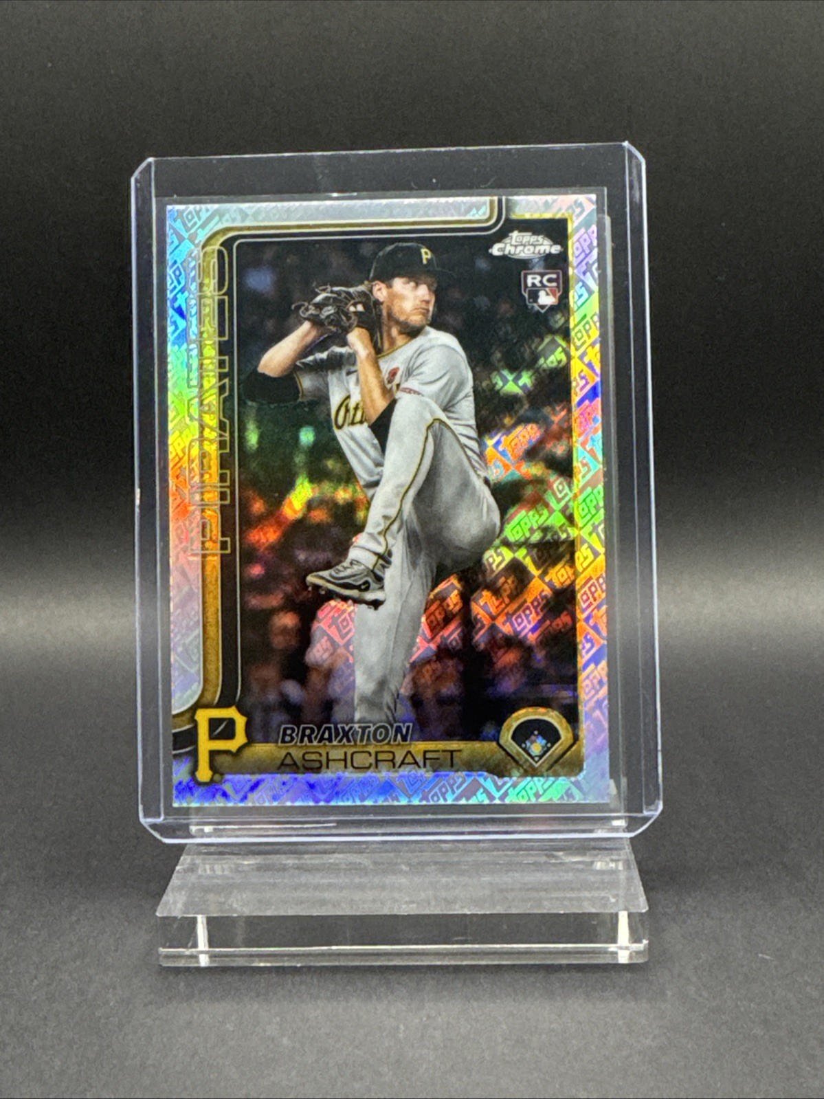 2025 Topps Chrome Braxton Ashcraft Topps Logo Refractor Rookie Card Pirates