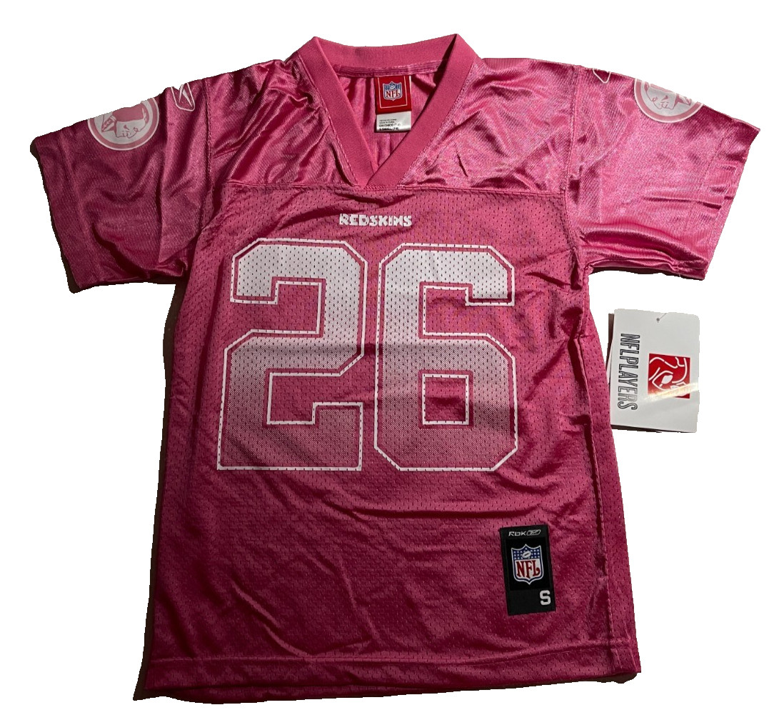 NFL Washington Redskins #26 Clinton Portis Pink Jersey S(7-8)M(10-12)L(14)XL(16)