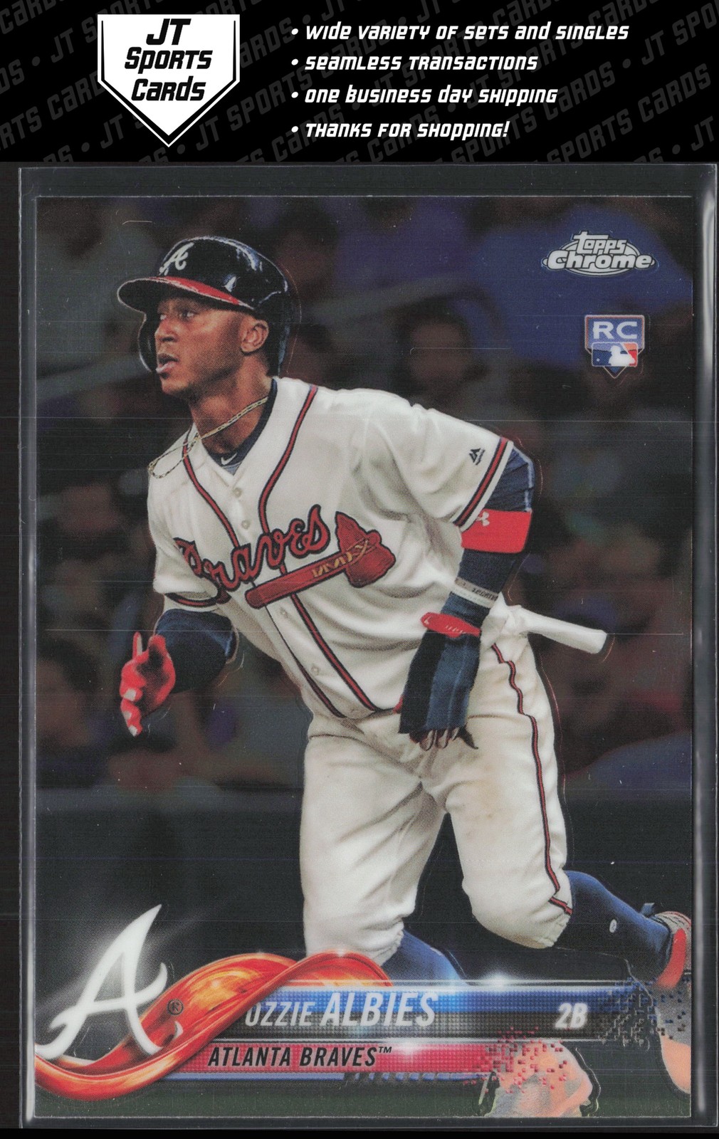 2018 Topps Chrome Ozzie Albies 72 RC | Atlanta Braves